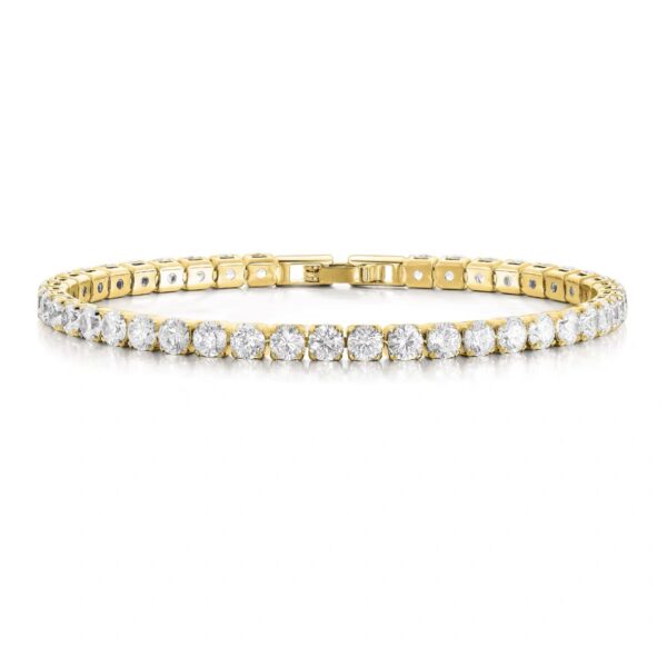 Gold tennis bracelet