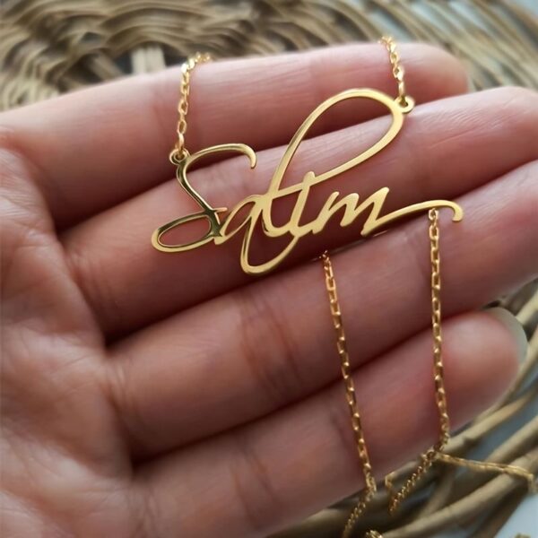 cursive custom necklace - Image 3