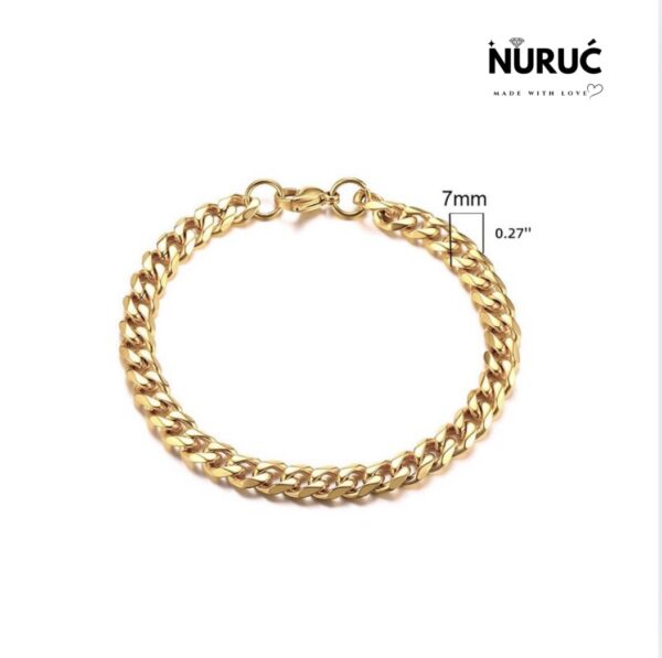 Cuban link plain bracelet