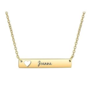 Bar heart necklace